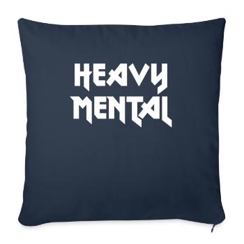 Heavy Metal - heavy psychic - Sofa pillowcase 17,3'' x 17,3'' (45 x 45 cm) - navy - Front