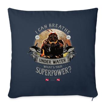 I can underwater - Diving Gift - Sofa pillowcase 17,3'' x 17,3'' (45 x 45 cm) - navy - Front