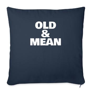 VIEUX ET MÉCHANT - Housse de coussin décorative 45 x 45 cm - bleu marine - Devant