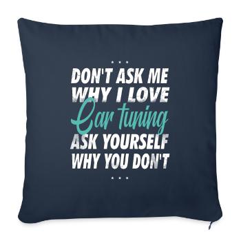 Don't ask me why I love autotuning - Sofa pillowcase 17,3'' x 17,3'' (45 x 45 cm) - navy - Front