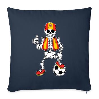Skeleton Football Fan Spain - Sofa pillowcase 17,3'' x 17,3'' (45 x 45 cm) - navy - Front
