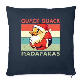 Funny Duck Sayings Rubber Duck Quack Quack Ducks - Sofa pillowcase 17,3'' x 17,3'' (45 x 45 cm) - navy - Front