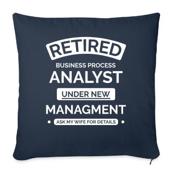 Retired Business Process Analyst - Sofa pillowcase 17,3'' x 17,3'' (45 x 45 cm) - navy - Front