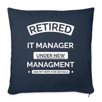 Retired IT Manager - Sofa pillowcase 17,3'' x 17,3'' (45 x 45 cm) - navy - Front