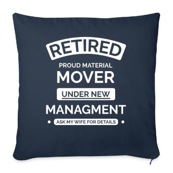 Retired logistics specialist - Sofa pillowcase 17,3'' x 17,3'' (45 x 45 cm) - navy - Front