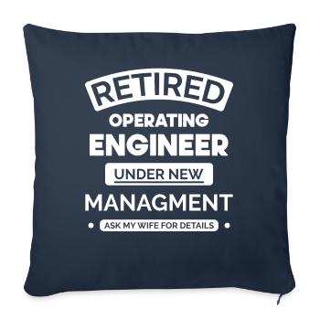 Retired engineer - Sofa pillowcase 17,3'' x 17,3'' (45 x 45 cm) - navy - Front