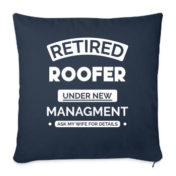 Retired roofer - Sofa pillowcase 17,3'' x 17,3'' (45 x 45 cm) - navy - Front