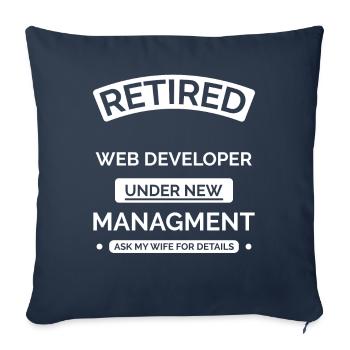 Retired Web Developer - Sofa pillowcase 17,3'' x 17,3'' (45 x 45 cm) - navy - Front
