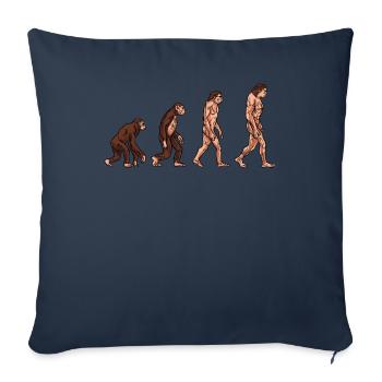 Human evolution - Sofa pillowcase 17,3'' x 17,3'' (45 x 45 cm) - navy - Front