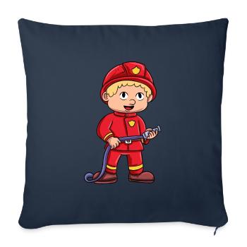 Little Fireman - Sofa pillowcase 17,3'' x 17,3'' (45 x 45 cm) - navy - Front