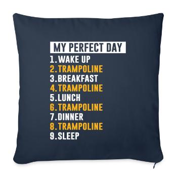 Trampoline - Housse de coussin décorative 45 x 45 cm - bleu marine - Devant