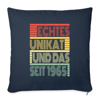 Truly unique since 1965 born 1965 birthday - Sofa pillowcase 17,3'' x 17,3'' (45 x 45 cm) - navy - Front