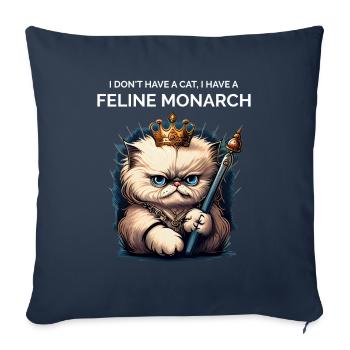 Cat Lady - Sofa pillowcase 17,3'' x 17,3'' (45 x 45 cm) - navy - Front