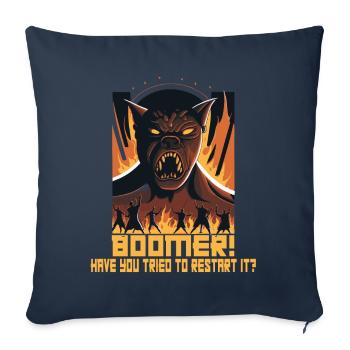 Boomer Customer Service Hotline Hell - Sofa pillowcase 17,3'' x 17,3'' (45 x 45 cm) - navy - Front