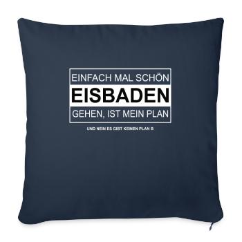 Einfach mal schön EISBADEN gehen - Sofakissenbezug 45 x 45 cm - Navy - Vorne