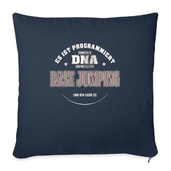 Es ist in meiner DNA ich muss zum BASE JUMPING - Sofakissenbezug 45 x 45 cm - Navy - Vorne
