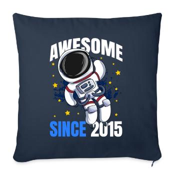 Awesome Since 2015 - 8th Astronaut Birthday - Sofa pillowcase 17,3'' x 17,3'' (45 x 45 cm) - navy - Front