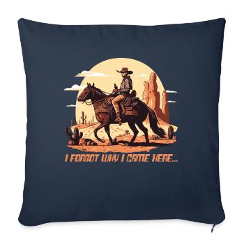 outdoor cowboy western horse riding - Sofa pillowcase 17,3'' x 17,3'' (45 x 45 cm) - navy - Front