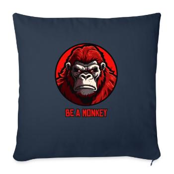 Be a monkey - Sofa pillowcase 17,3'' x 17,3'' (45 x 45 cm) - navy - Front