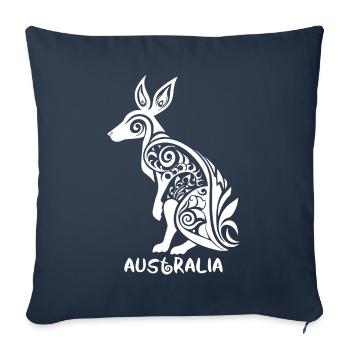 Tribal Symbol – Australia Kangaroo - Sofa pillowcase 17,3'' x 17,3'' (45 x 45 cm) - navy - Front