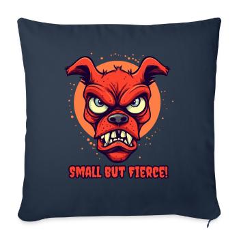 Small but wild angry Pinscher dog - Sofa pillowcase 17,3'' x 17,3'' (45 x 45 cm) - navy - Front