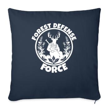 Hirschbulle, Mitglied der Wald Wiesen Schutztruppe - Sofakissenbezug 45 x 45 cm - Navy - Vorne