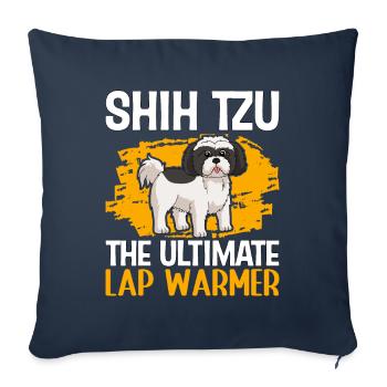 Shih Tzu the ultimate lap warrior - Sofa pillowcase 17,3'' x 17,3'' (45 x 45 cm) - navy - Front
