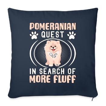 Pomeranian Quest in Search of more fluff - Sofakissenbezug 45 x 45 cm - Navy - Vorne