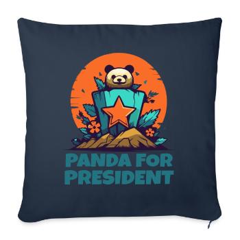 Panda for President - Sofakissenbezug 45 x 45 cm - Navy - Vorne
