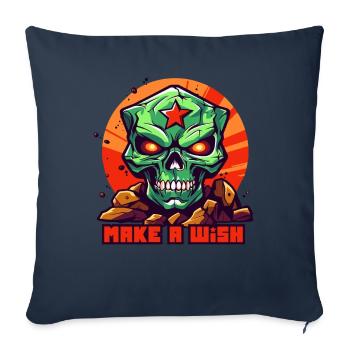 Skull Star Rocks: Make a Wish - Sofa pillowcase 17,3'' x 17,3'' (45 x 45 cm) - navy - Front