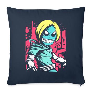 Ich lebe und sterbe für Anime - Sofakissenbezug 45 x 45 cm - Navy - Vorne