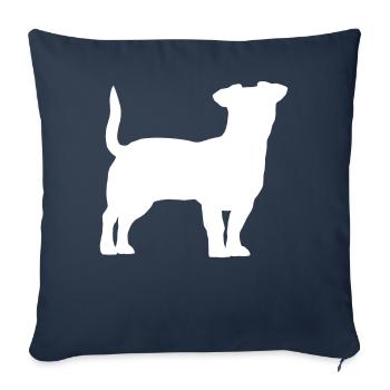 Jack Russell Terrier - Sofa pillowcase 17,3'' x 17,3'' (45 x 45 cm) - navy - Front
