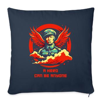 Anyone can be a hero - Sofa pillowcase 17,3'' x 17,3'' (45 x 45 cm) - navy - Front
