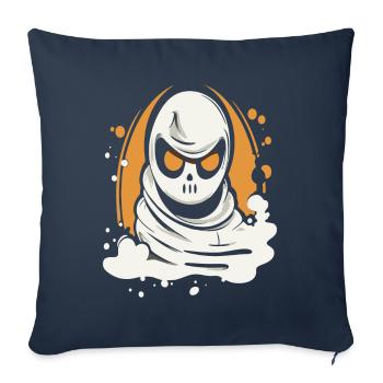 Un fantôme de dessin animé - Housse de coussin décorative 45 x 45 cm - bleu marine - Devant
