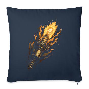 Bougie d’allumage brûlante pour Car Tuning Gasoline Brothers - Housse de coussin décorative 45 x 45 cm - bleu marine - Devant