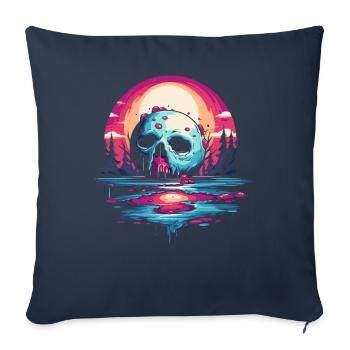 Juicy Dripping Sugar Skull Glaze Moon - Sofa pillowcase 17,3'' x 17,3'' (45 x 45 cm) - navy - Front