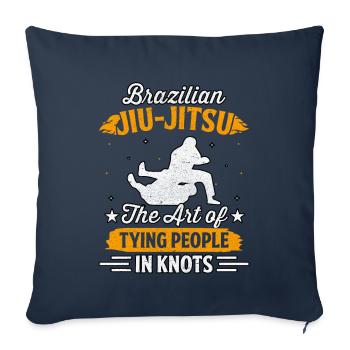 Brazilian Jiu-Jitsu the art of tying people in kno - Sofa pillowcase 17,3'' x 17,3'' (45 x 45 cm) - navy - Front