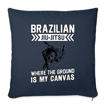 Brazilian Jiu-Jitsu where the ground is my Canvas - Sofa pillowcase 17,3'' x 17,3'' (45 x 45 cm) - navy - Front