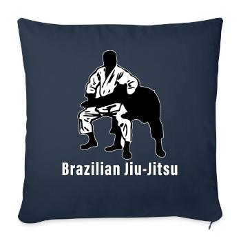 Jiu-Jitsu Brésilien - Housse de coussin décorative 45 x 45 cm - bleu marine - Devant