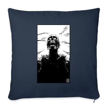 Contes d’horreur d’horreur effrayant squelette - Housse de coussin décorative 45 x 45 cm - bleu marine - Devant