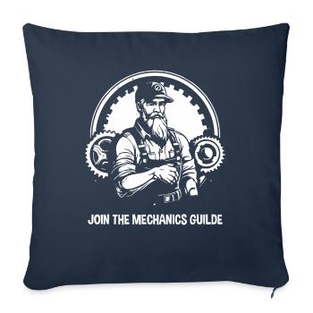 Join the Mechanics Guild - Sofa pillowcase 17,3'' x 17,3'' (45 x 45 cm) - navy - Front