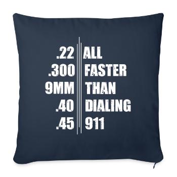Shooting Club Weapon Pistol - Sofa pillowcase 17,3'' x 17,3'' (45 x 45 cm) - navy - Front