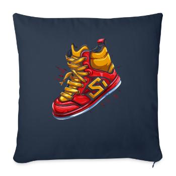 Baskets de dessin animé - Housse de coussin décorative 45 x 45 cm - bleu marine - Devant
