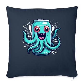 Funny Tangy Octopus Soda Can - Sofa pillowcase 17,3'' x 17,3'' (45 x 45 cm) - navy - Front