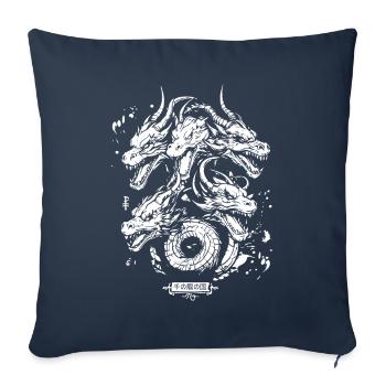 Land of a Thousand Dragons - Sofa pillowcase 17,3'' x 17,3'' (45 x 45 cm) - navy - Front