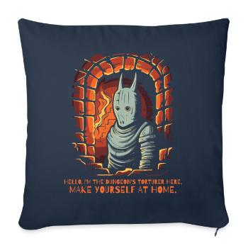 Make yourself at home in the dungeon of pain - Sofa pillowcase 17,3'' x 17,3'' (45 x 45 cm) - navy - Front