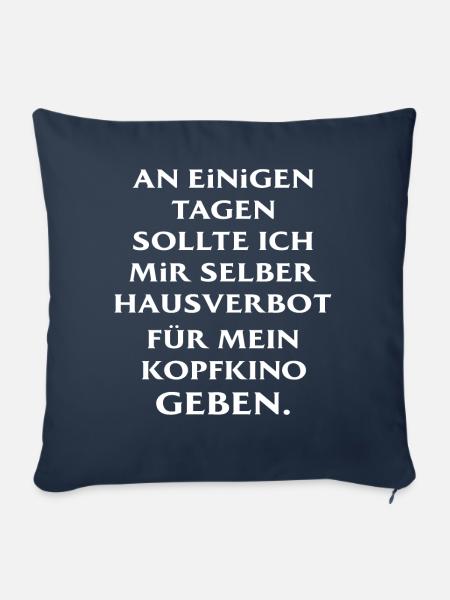 Witziger Spruch Sarkasmus - Sofakissenbezug 45 x 45 cm - Navy