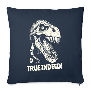En vérité, un crâne de dinosaure - Housse de coussin décorative 45 x 45 cm - bleu marine - Devant
