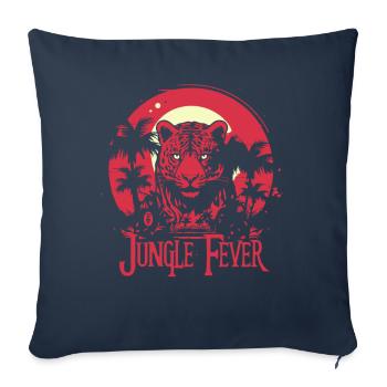 La fièvre de la jungle, un prédateur de la jungle - Housse de coussin décorative 45 x 45 cm - bleu marine - Devant