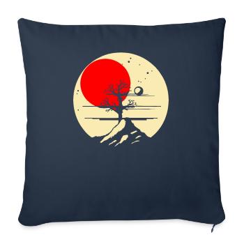 Japanese Red Sun: Horror Tree - Sofa pillowcase 17,3'' x 17,3'' (45 x 45 cm) - navy - Front